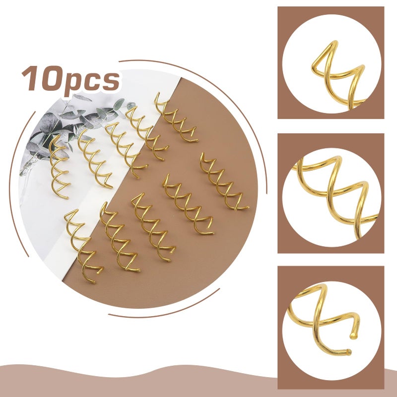 TUUXI 10pcs Spiral Hair Pins 2 Inch Bun Twister Spiral Bobby Pins Gold Spin Clip for Thick Hair Non Scratched Round Clip Bun Maker for Women - Image 4
